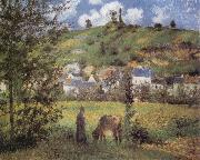 Camille Pissarro Landscape at Chaponval oil on canvas